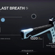 A screenshot of the Last Breath auto rifle's stat page.